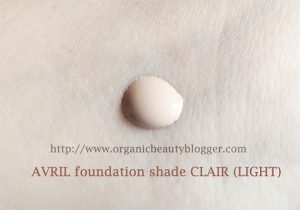 Avril beaute Foundation Light Clair Swatches