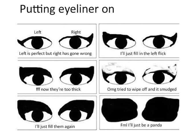 putting-eyeliner-on
